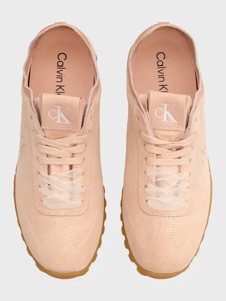 Замшевые кроссовки для бега Calvin Klein розовые