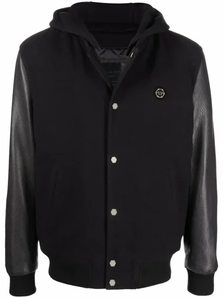 Lung geacă bomber Philipp Plein negru