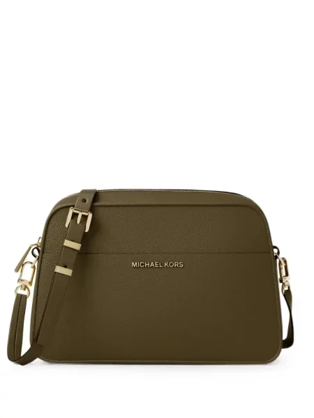 Matlasat geanta crossbody Michael Michael Kors cu autograf maro