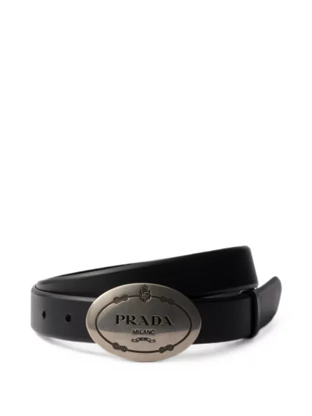 Cu centură curea Prada din piele negru