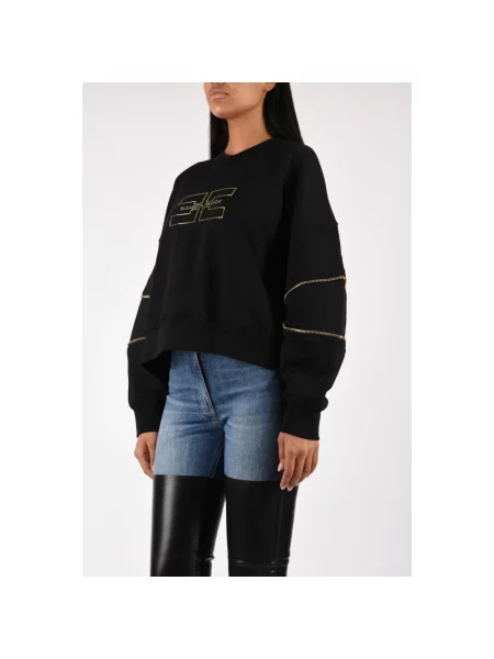 Bluza Elisabetta Franchi z logo czarna