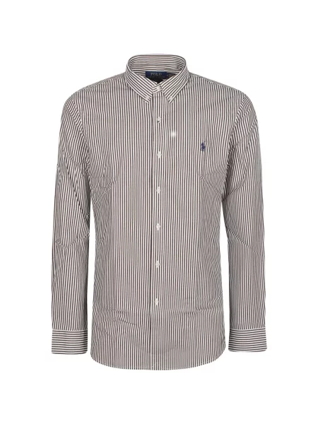 Cămașă Polo Ralph Lauren cu dungi maro