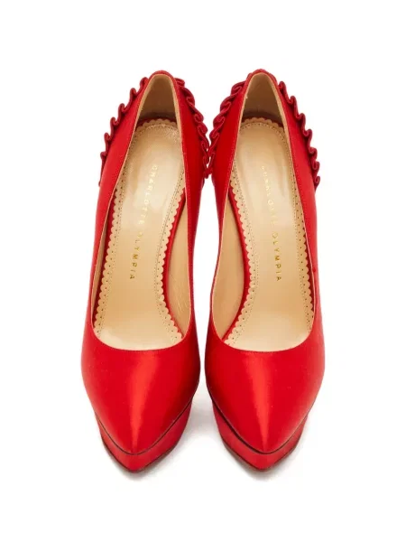Pantofi cu toc Charlotte Olympia roșu