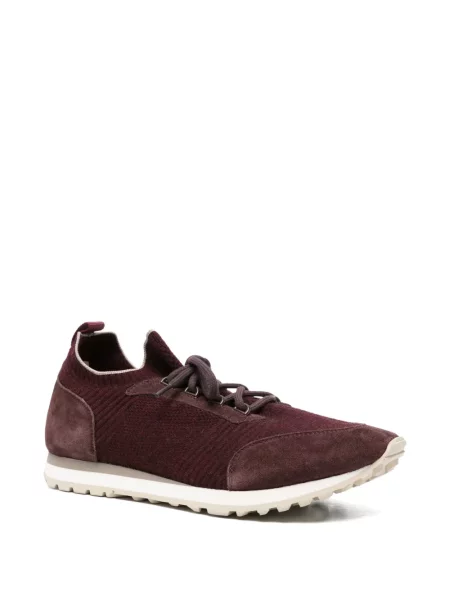 Sneakerși Eleventy din piele de căprioară roșu
