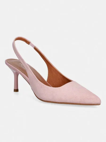 Jonak salonarji z odprto iz semiša DIAMANTINE VELOURS roza