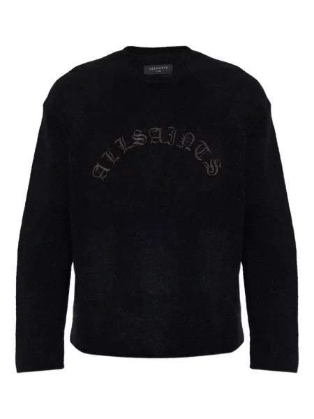 Pulover Allsaints cu broderie negru