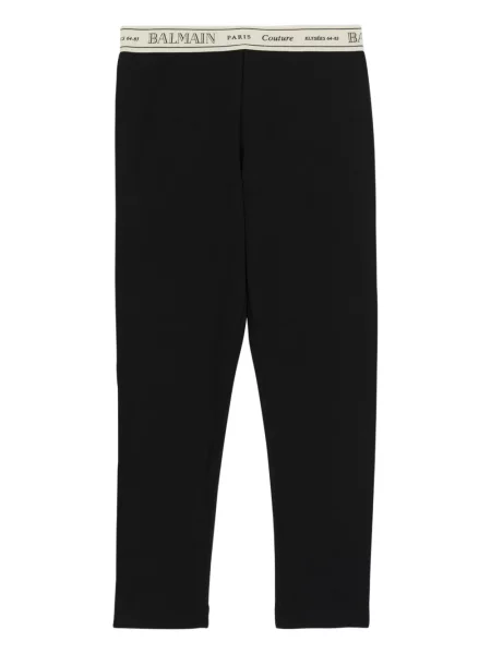 Legginsy dziecięce Balmain czarne
