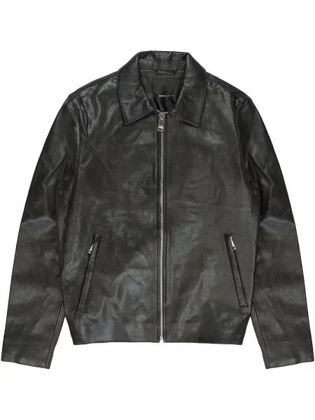 Kožená bunda Purple Brand černá