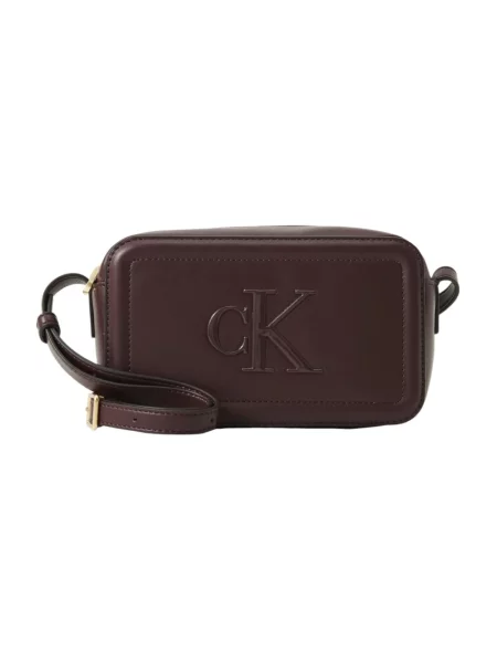Calvin Klein Torebka Bold Ck Camera Bag Bordowy czerwona