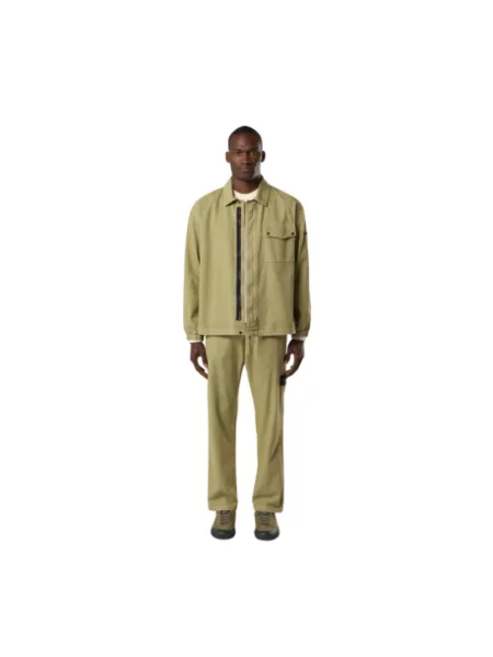 Lekka kurtka koszulowa Stone Island z kamieniami zielona