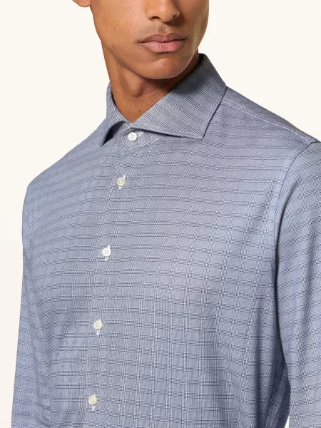 Desoto Jerseyová Košile Slim Fit / tmavě modrá bílá