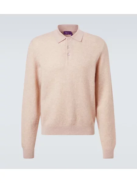 Pulover Ralph Lauren Purple Label din cașmir bej