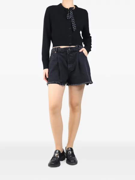 Pantaloni scurți din denim Raey negru