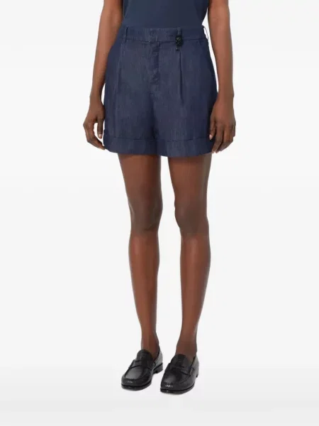 Pantaloni scurți din denim Max Mara albastru
