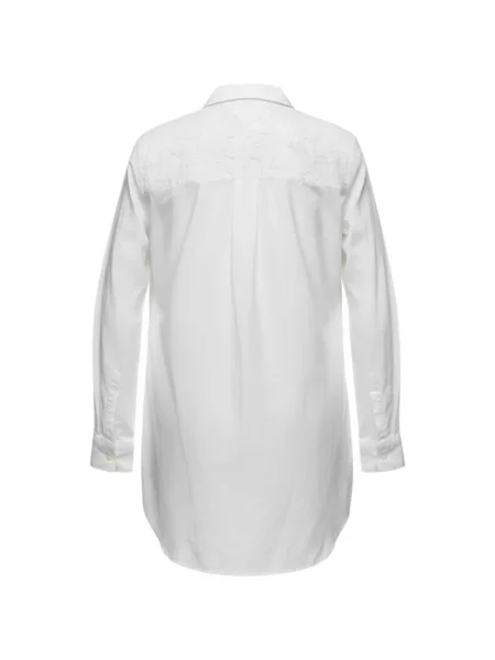 Дълго риза Comme Des Garçons Homme Plus с дантела бяло