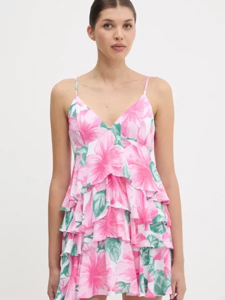 Šaty Hollister Co. mini růžová