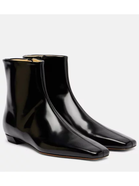 Cizme scurte Proenza Schouler din piele de lac negru