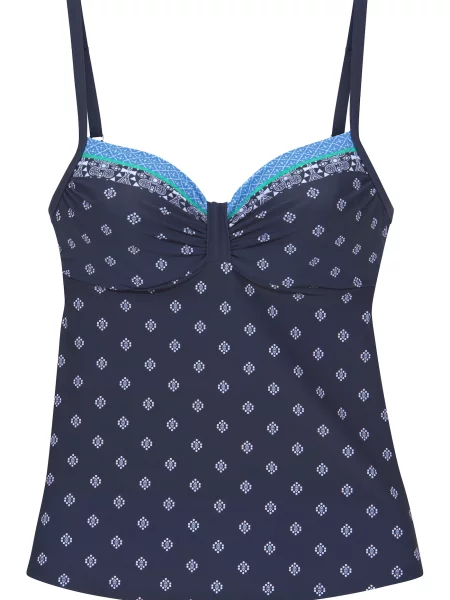 LASCANA Costum de baie Tankini / bleumarin / azuriu / verde iarbă albastru