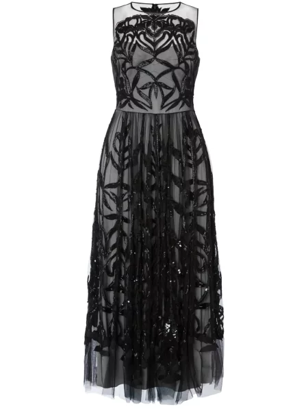 Rochie midi Temperley London până la genunchi de costum negru