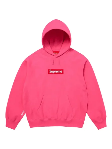 Суичър с качулка Supreme розово