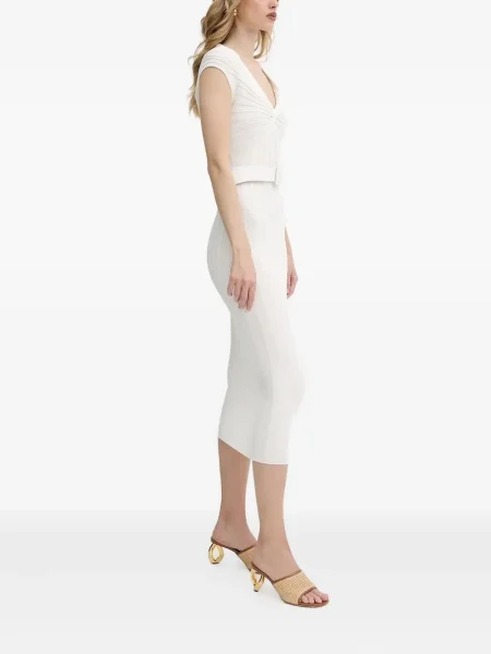 Cu centură rochie midi Liu Jo alb
