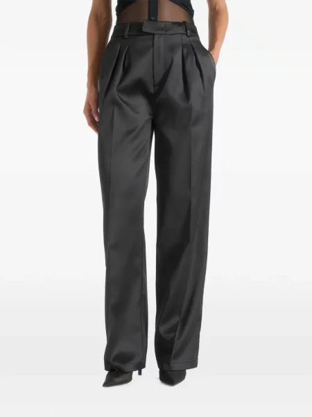 Pantaloni Manière De Voir din satin negru