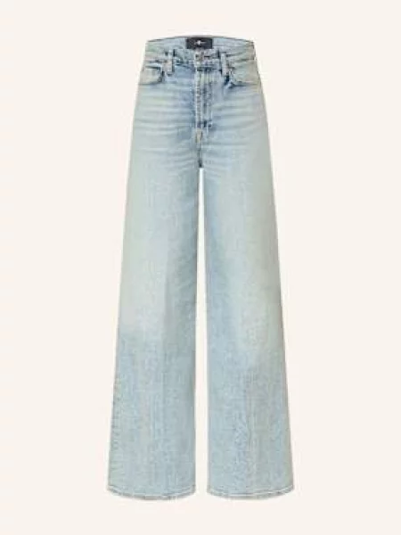 7 For All Mankind Jeansy Wide Leg Ultra High Rise Jo blau