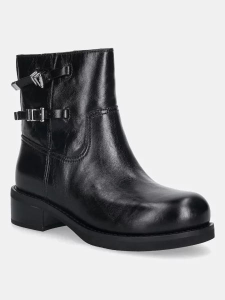 MICHAEL Michael Kors cizme de piele Darrington cu plat negru