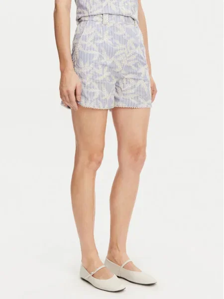 MUNTHE pantaloni scurti din FIDELMA femei modelator high waist albastru