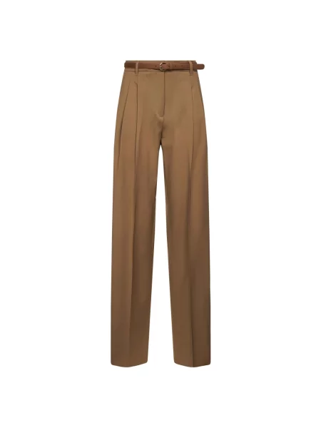 Spodnie Max Mara Studio zwężane brązowe