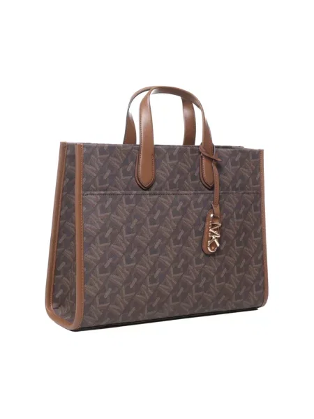 Shopperka Michael Michael Kors z logo brązowa