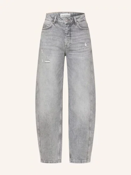 Opus Pants Džíny Barrel Meni Moon mid grey šedé