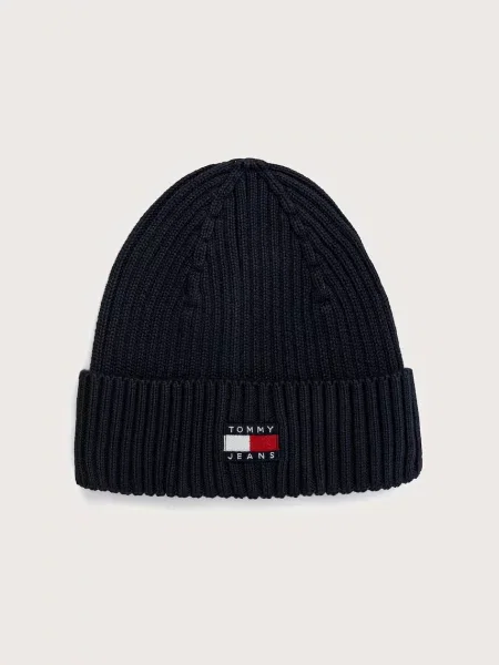 Tommy Jeans czapka beanie niebieska