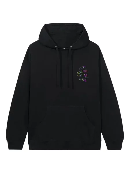 Mikina s kapucí Anti Social Social Club černá