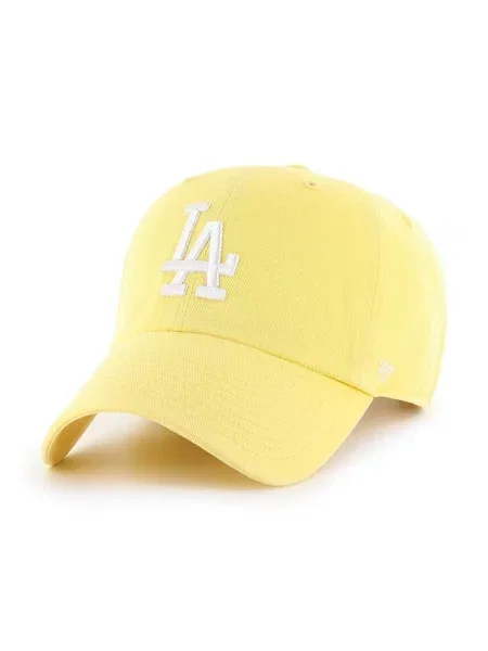 Шапка с козирка MLB Los Angeles Dodgers с апликация жълто