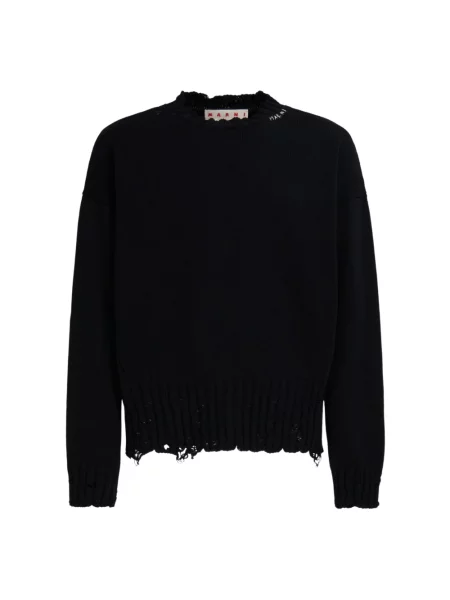 Dzianinowy sweter Marni casual czarny
