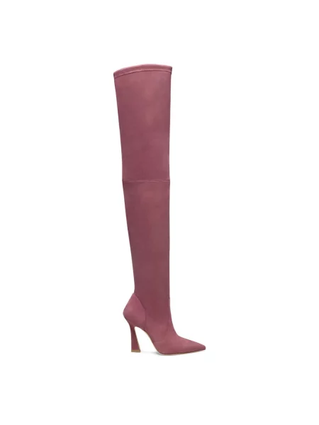 Kozaki Stuart Weitzman zamszowe czerwone
