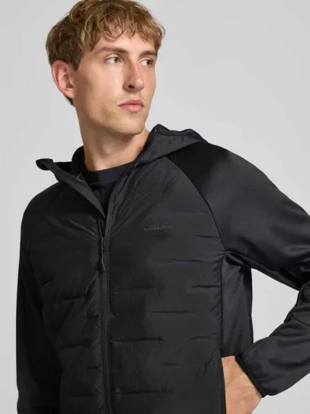 Hybrid kurtka z kapturem model PERFECT' Jack & Jones czarna
