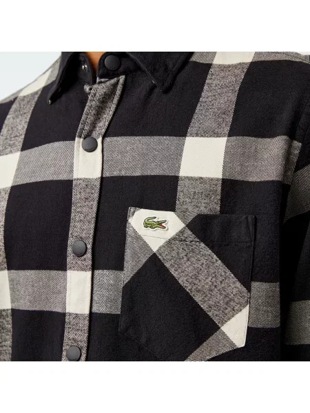 Lacoste Wielokolorowa Koszula czarna
