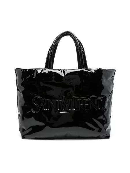 Maxi torba Saint Laurent płócienna czarna