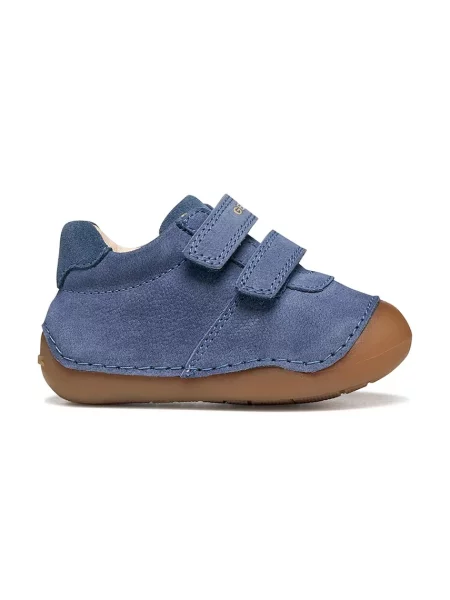 Geox pantofi pentru copii din nubuck TUTIM albastru