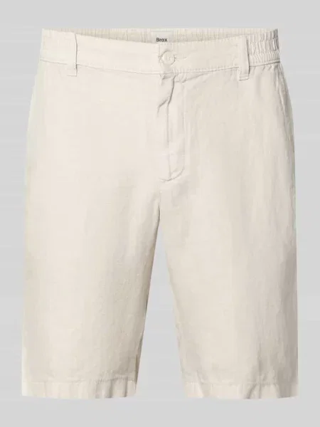 Szorty bermudy o kroju regular fit z czystego lnu Brax