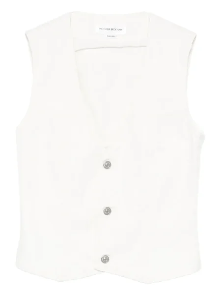 Kamizelka Victoria Beckham bez rękawów biała