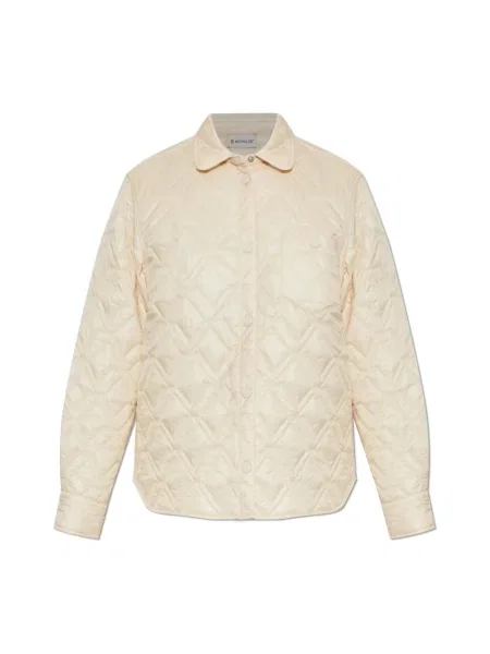 Pikowana kurtka Moncler beżowa