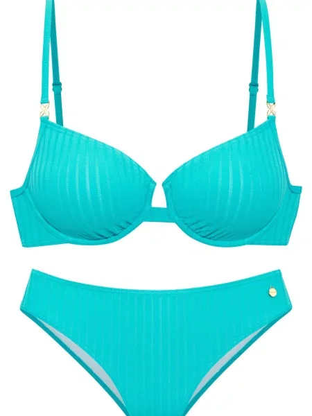 LASCANA Costum de baie două piese aqua albastru