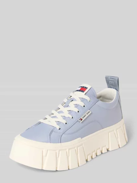 Sneakersy o niskim kroju z materiału skóropodobnego model FLATFORM CHUNKY SNEAK' Tommy Jeans niebieskie
