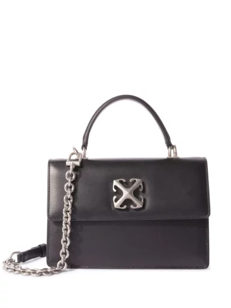 Geantă cu mânere cu lanț Off-white alb