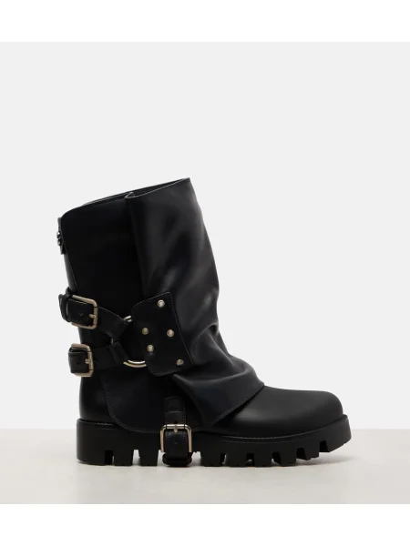 Botine Dolce&gabbana din piele biker negru