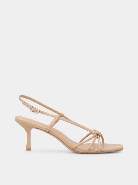 Кожаные босоножки Intertop X Kvitkova бежевые