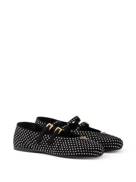 Balerini Prada de cristal negru